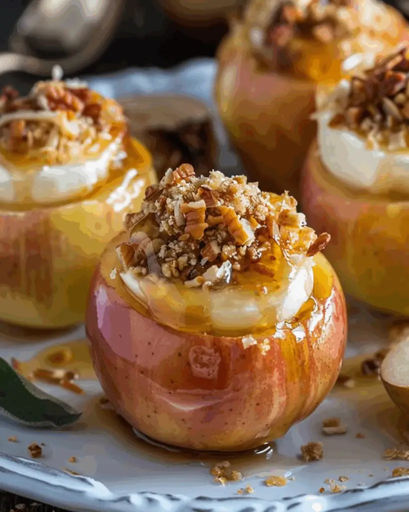 Cheesecake Stuffed Baked Apples | Cheryl's Cooking