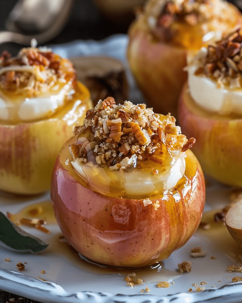 Cheesecake Stuffed Baked Apples