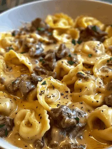Cheesesteak Tortellini Pasta