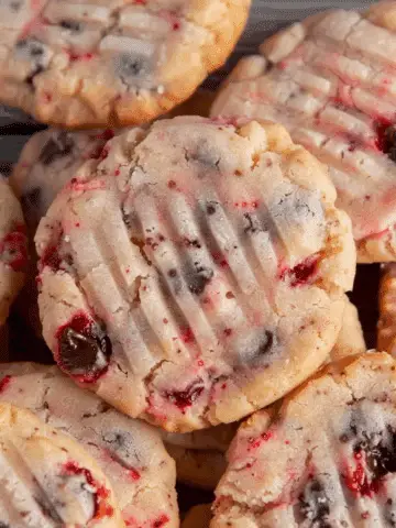 Cherry Chocolate Chip Shortbread Cookies