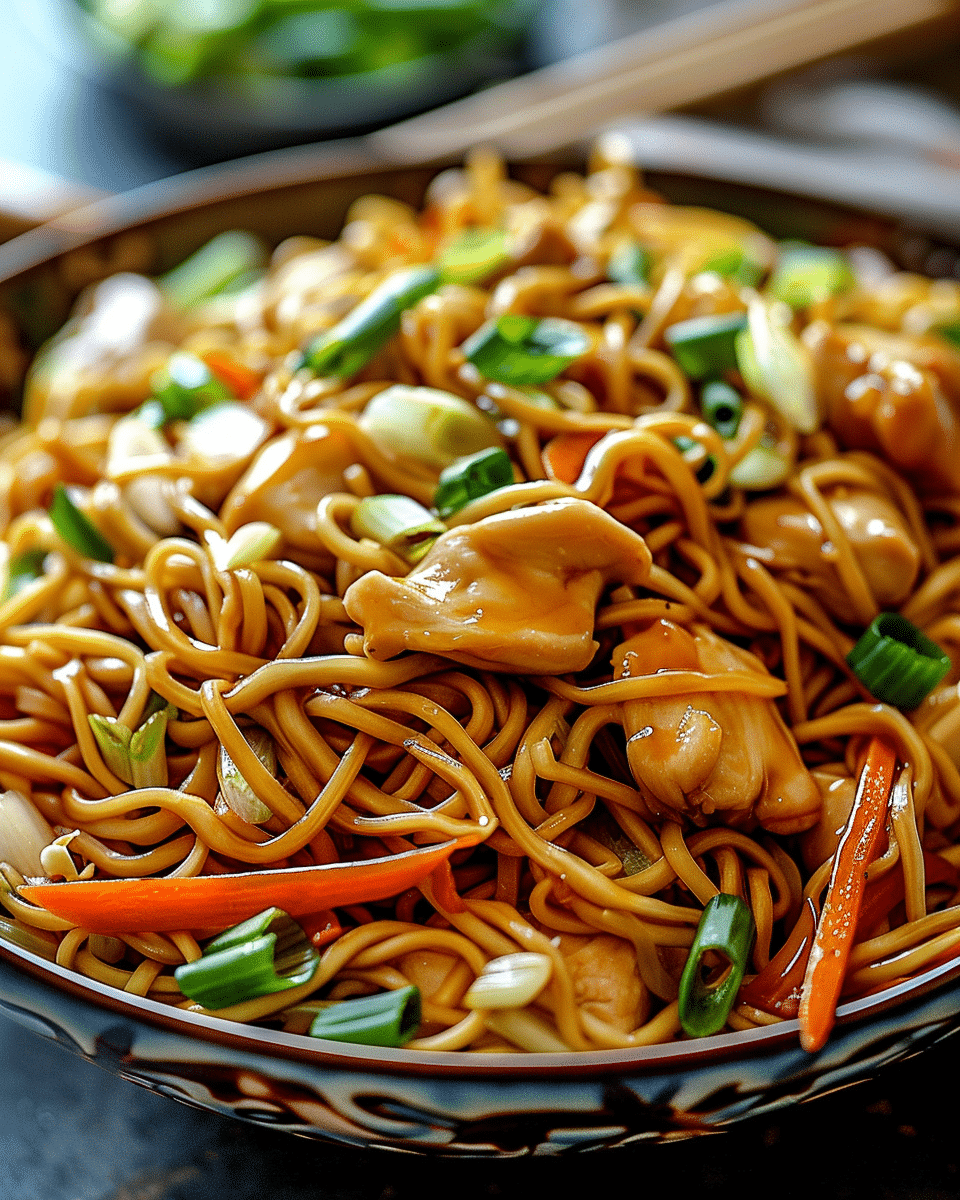 Chicken Chow Mein with the Best Chow Mein Sauce