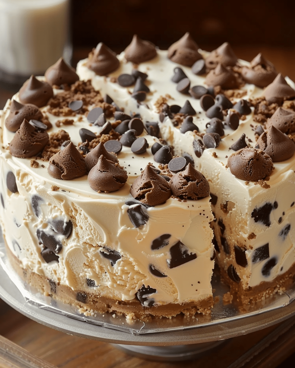Chocolate Chip Cookie Dough Ice Cream Cake