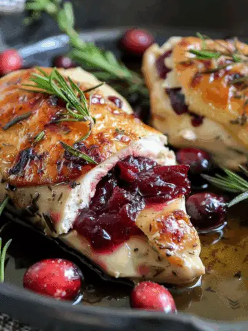 Cranberry and Brie Stuffed Chicken