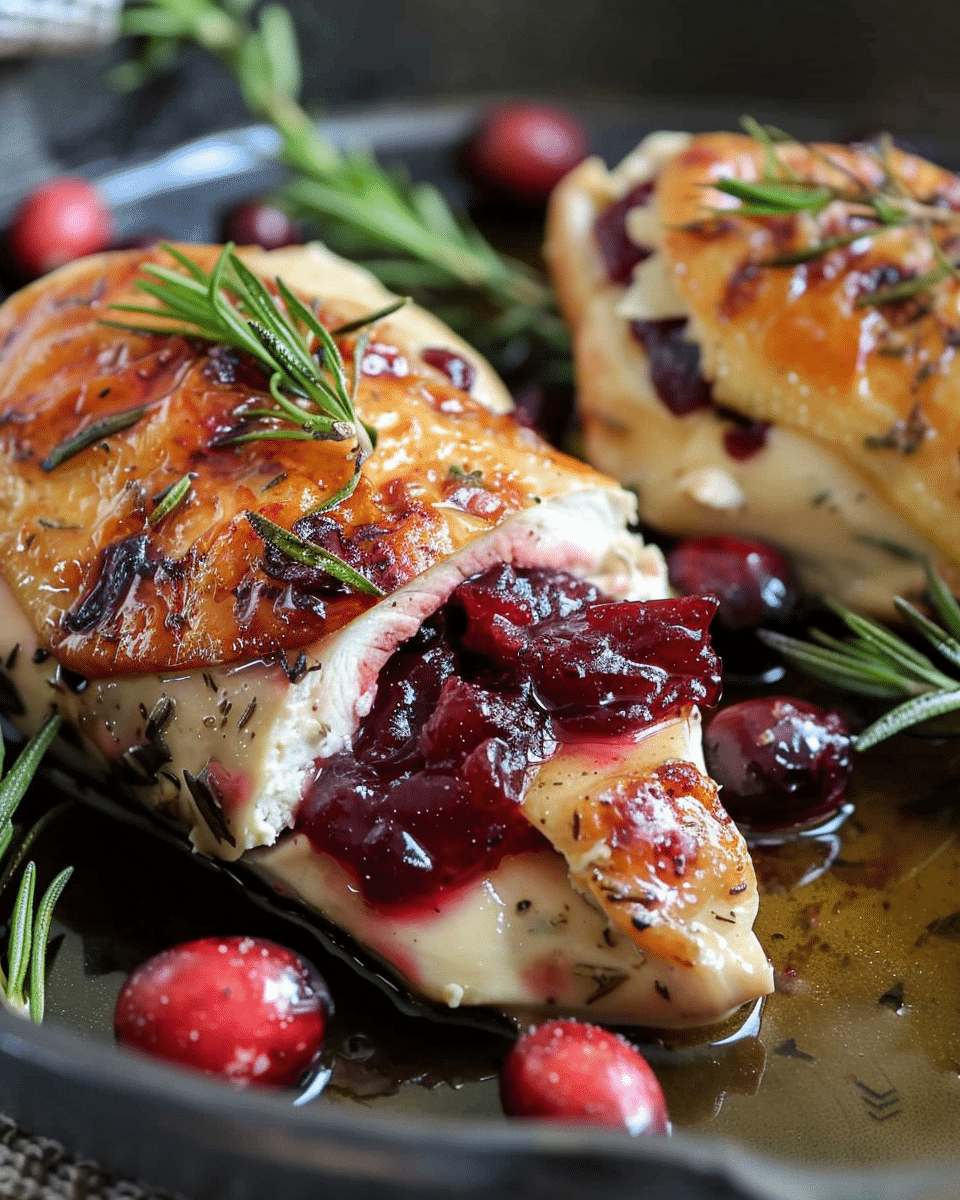 Cranberry and Brie Stuffed Chicken