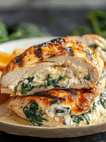 Cream Cheese & Spinach Stuffed Chicken Breast