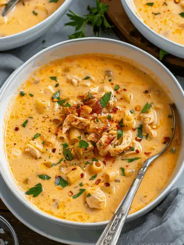 Creamy Cajun Chicken Pasta Soup