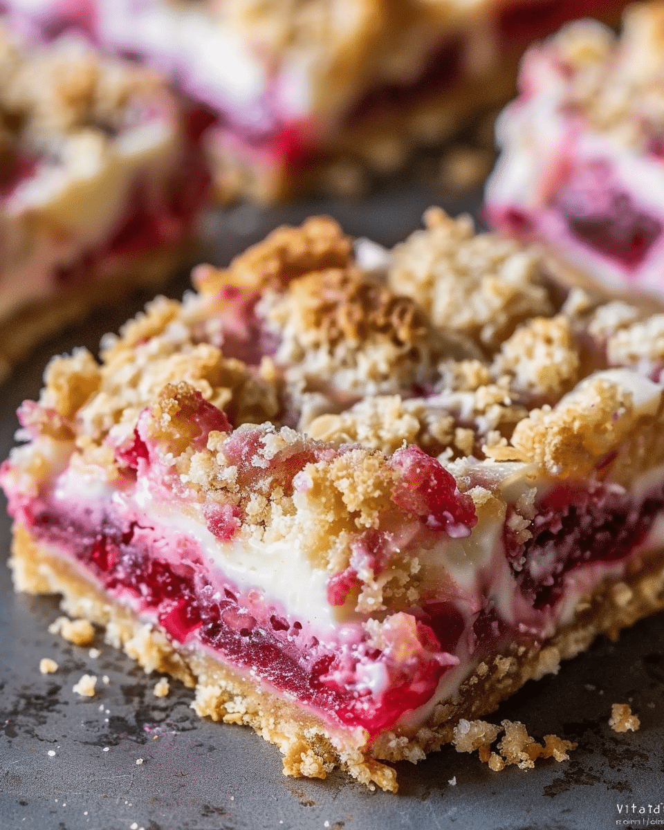 Creamy Rhubarb Cream Cheese Bars