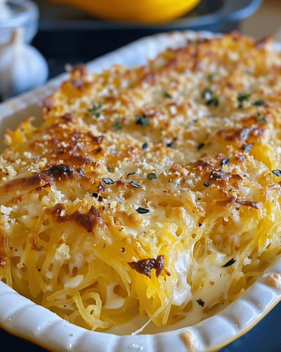 Creamy Spaghetti Squash Au Gratin