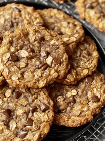 Crispy Chwey Oatmeal Cookies