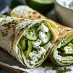Crispy Cucumber Feta Wraps
