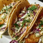 Crispy Fish Tacos with Cilantro Lime Slaw