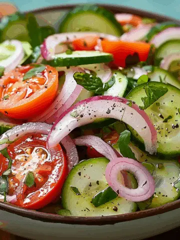Cucumber, Onion, and Tomato Salad