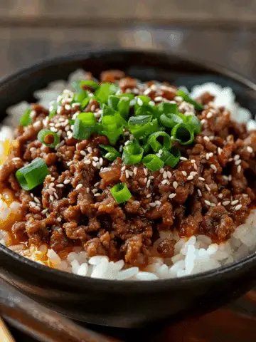 Delicious Korean Ground Beef Bowl (Quick & Easy)