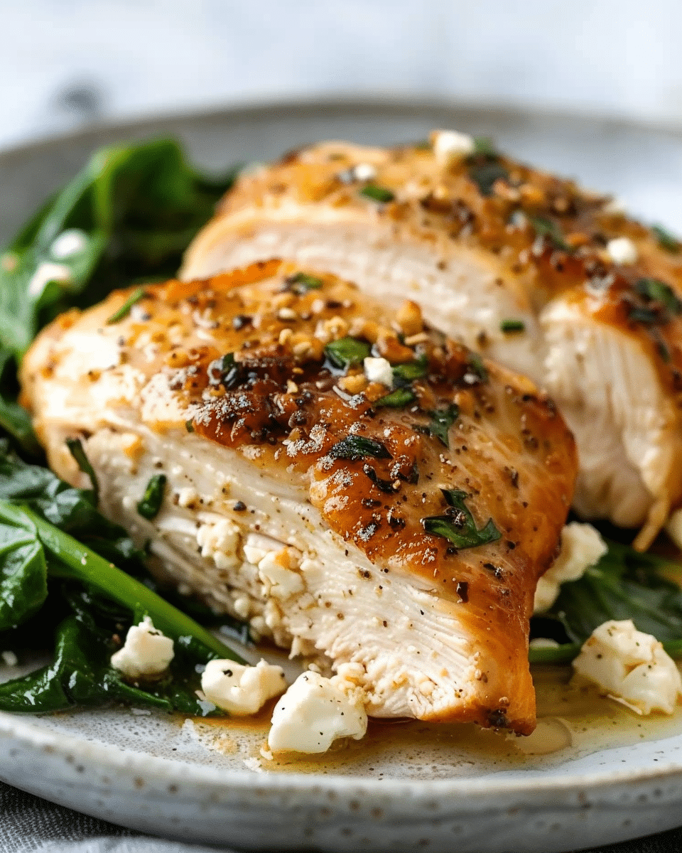 Easy Chicken Breast with Feta and Spinach