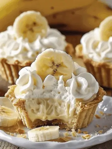 Easy No-Bake Mini Banana Cream Pies