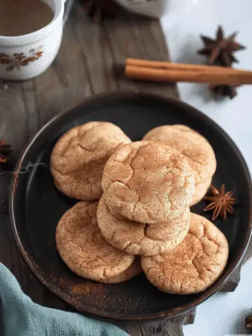 Eggless Snickerdoodle Cookies