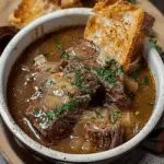 French Onion Beef Short Rib Soup