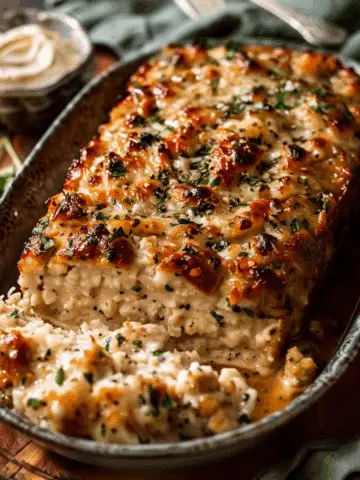 Garlic Parmesan Chicken Meatloaf