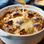 Grandmas Old-Fashioned Bread Pudding with Vanilla Sauce