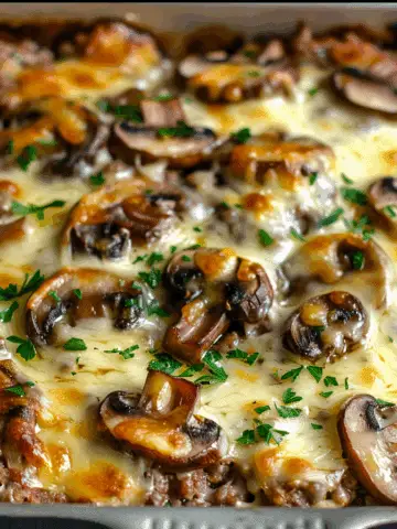 Hamburger Mushroom Bake