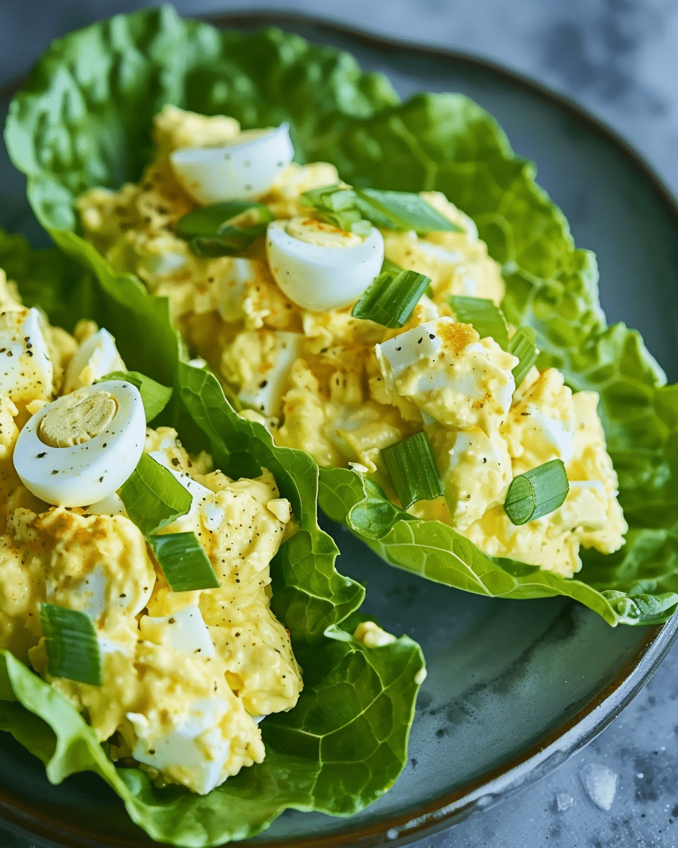 High-Protein Egg Salad Lettuce Wraps