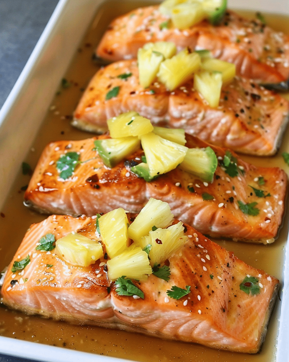 Honey Pineapple Salmon