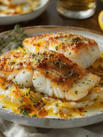 Lemon Butter Baked Cod