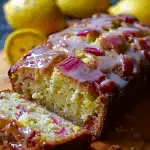 Lemon Rhubarb Loaf with Glaze