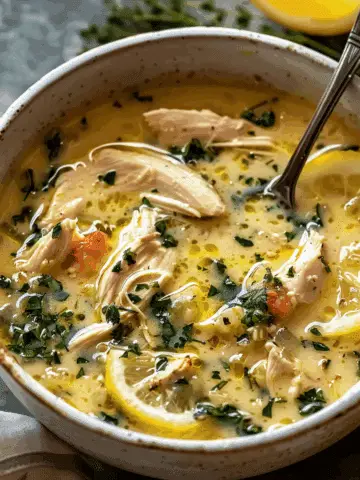 Mediterranean Lemon Chicken Soup