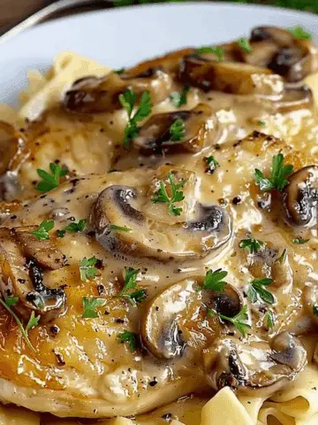 Mushroom Asiago Chicken