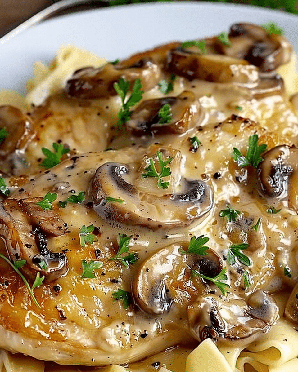 Mushroom Asiago Chicken
