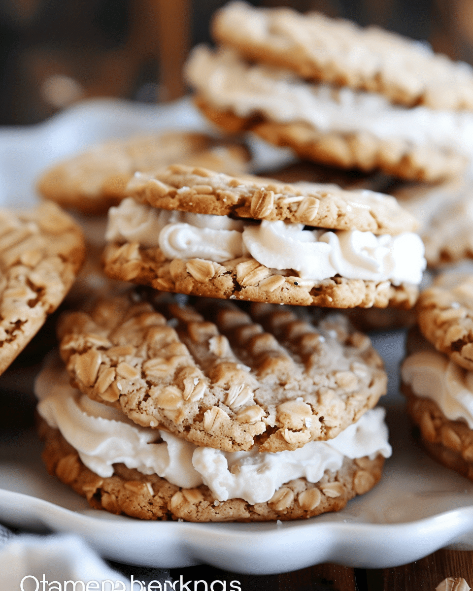 Oatmeal Sandwich Cookies with Maple Brown Sugar Buttercream