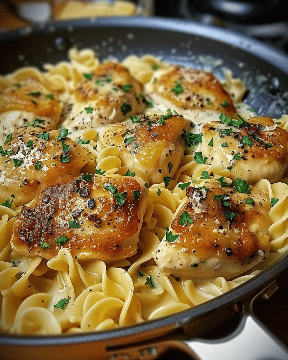 One-Pan Chicken with Creamy Buttered Noodles