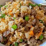 Onion Beef Fried Rice