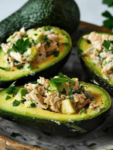 Protein-Packed Tuna Stuffed Avocados