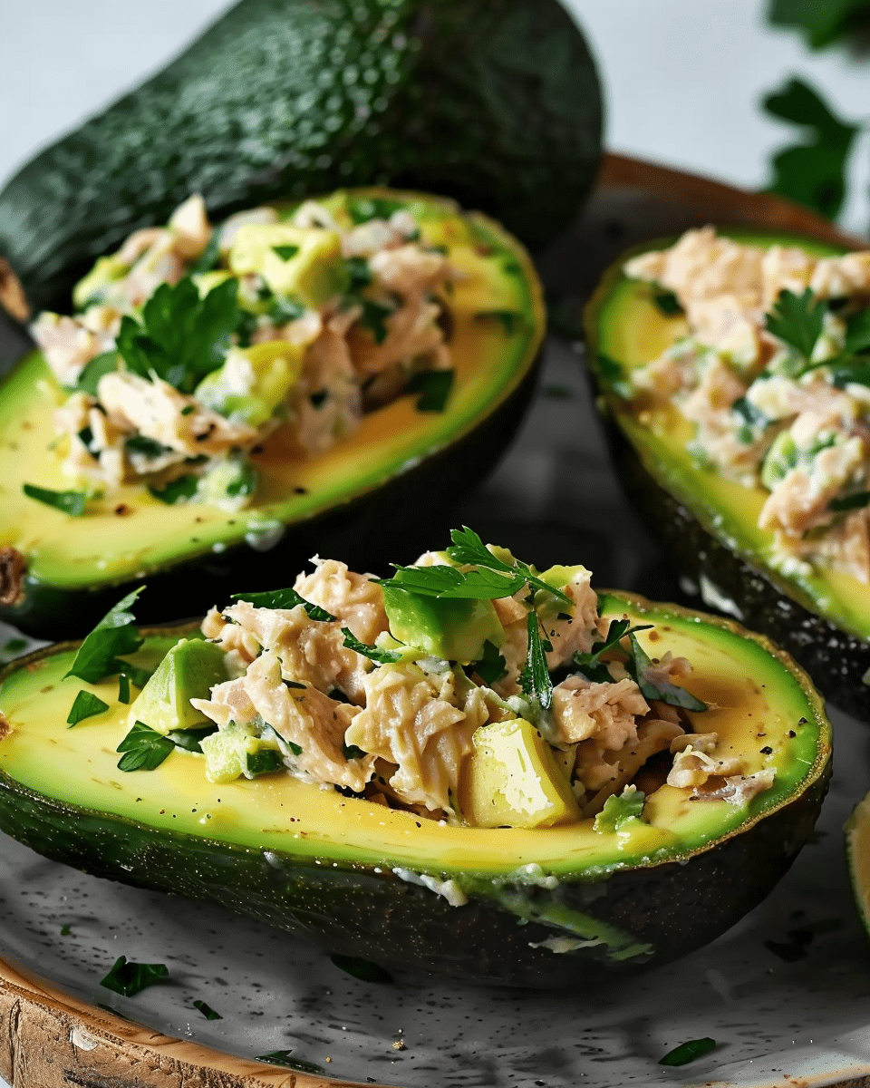 Protein-Packed Tuna Stuffed Avocados