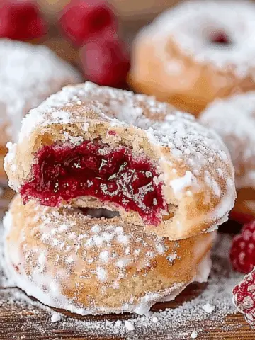 Raspberry Filled Donut Muffins
