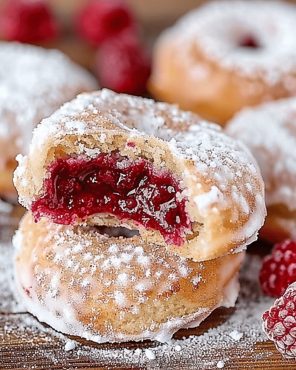 Raspberry Filled Donut Muffins