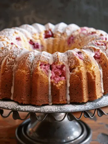 Rhubarb Pound Cake