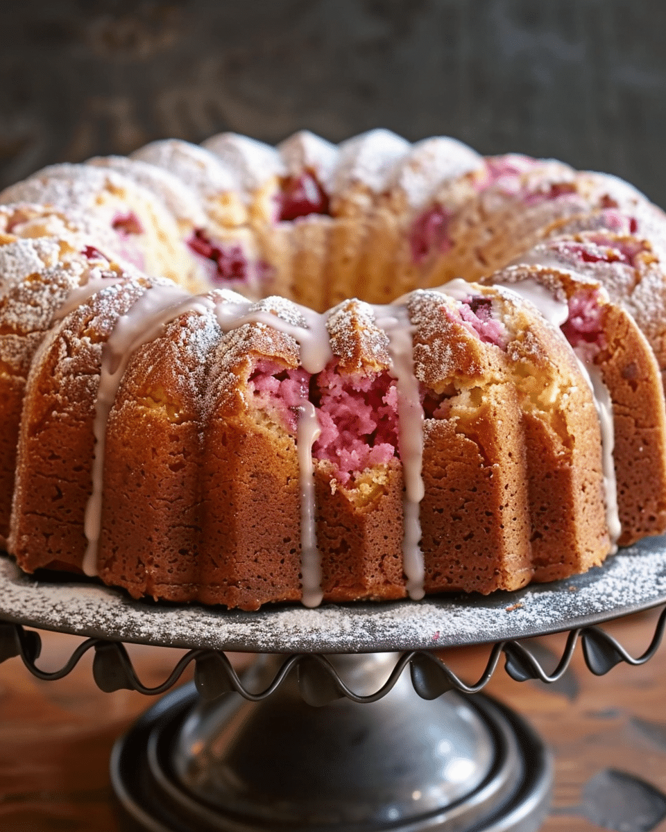 Rhubarb Pound Cake