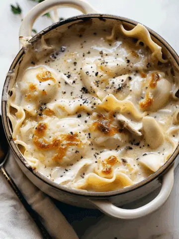 Roasted Garlic White Chicken Lasagna Soup