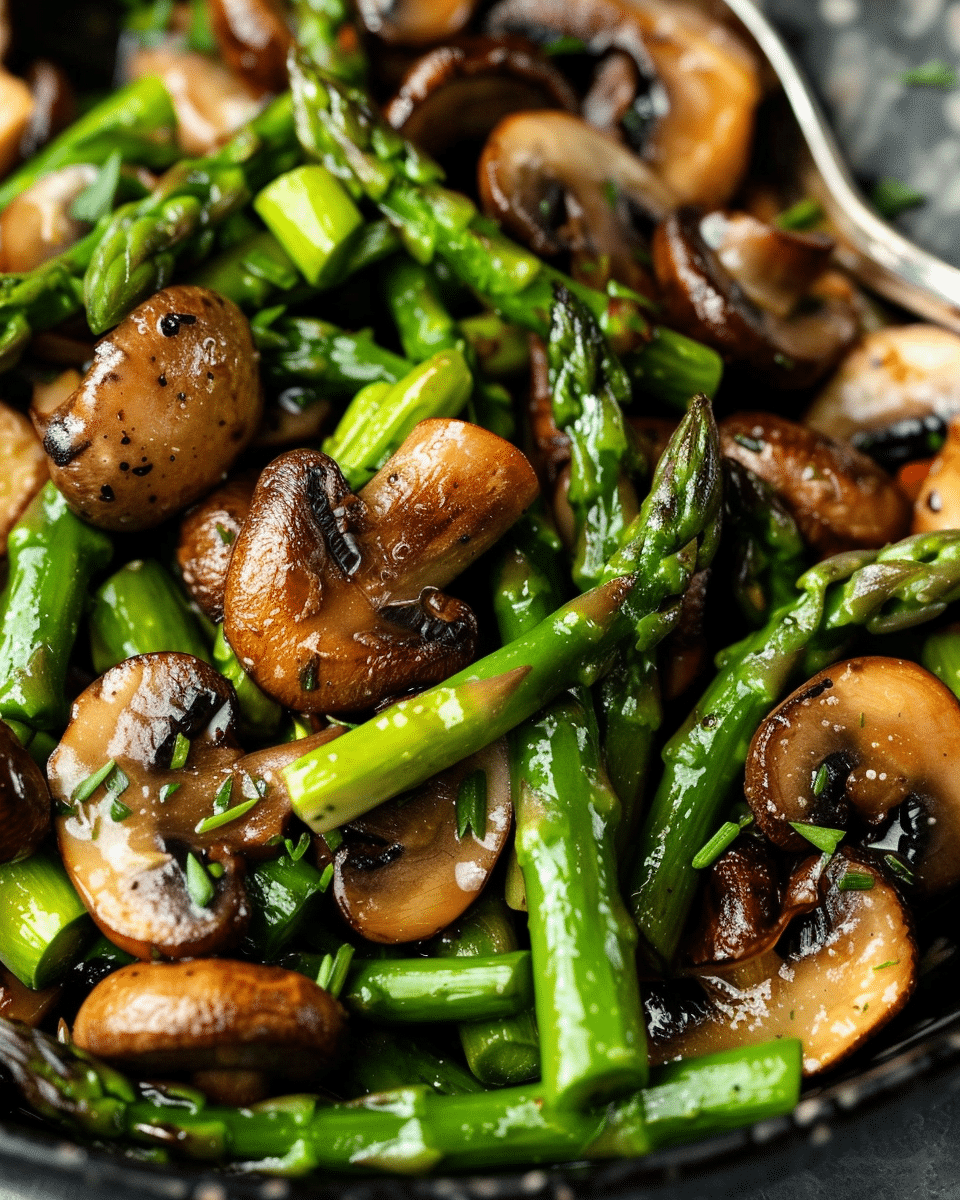 Sautéed Asparagus and Mushrooms
