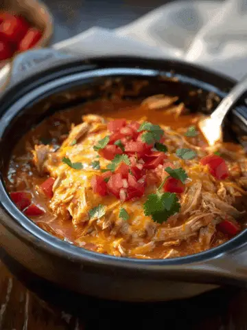Slow Cooker Chicken Enchilada Casserole