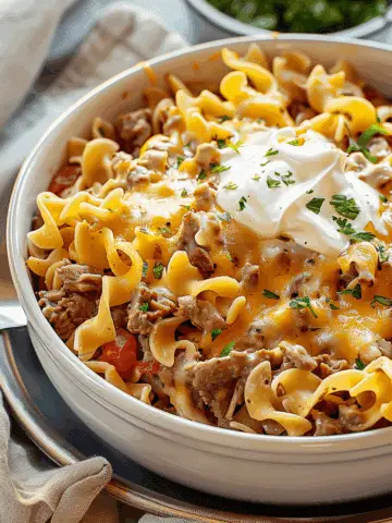 Sour Cream Beef Noodle Casserole