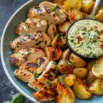 Spicy Lemon Garlic Chicken Alfredo with Creamy Basil Pesto