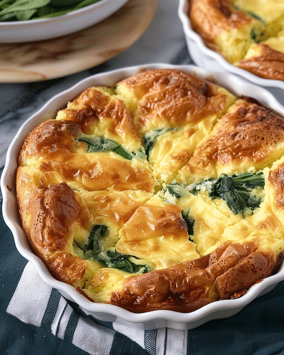Spinach and Cheese Egg Soufflé