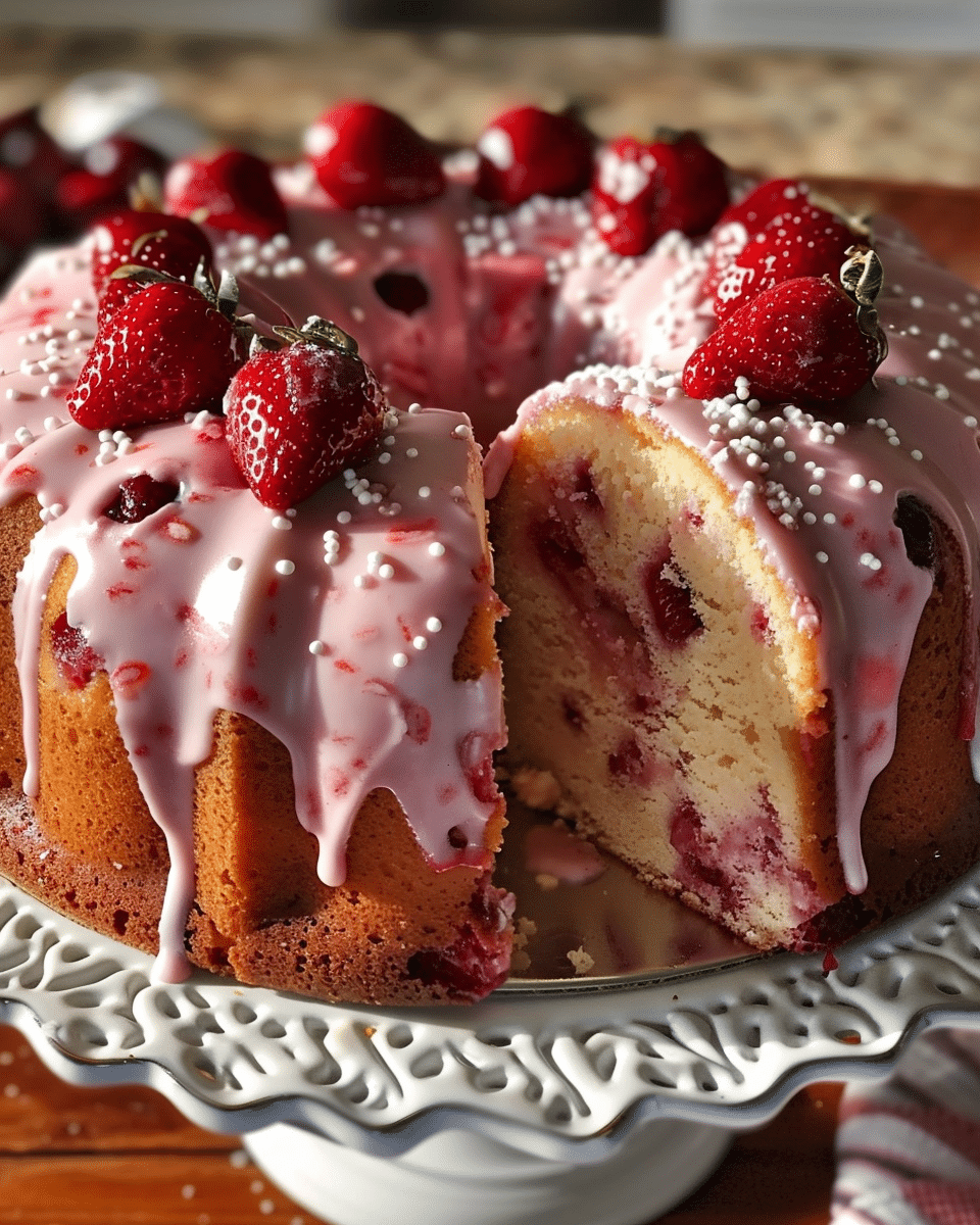 Strawberry Bliss Pound Cake