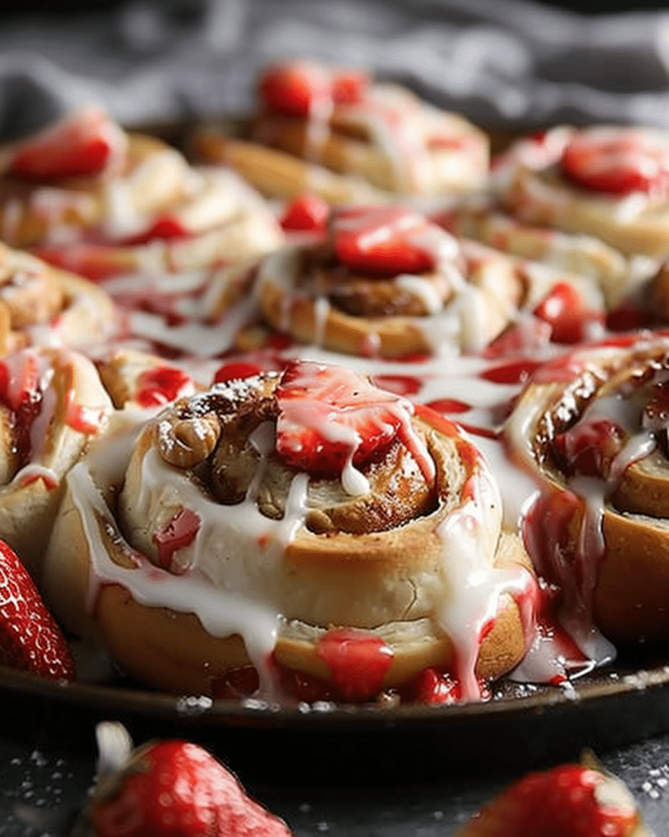 Strawberry Cheesecake Cinnabon Rolls