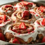 Strawberry Cheesecake Cinnamon Rolls
