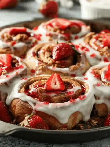 Strawberry Cheesecake Cinnamon Rolls